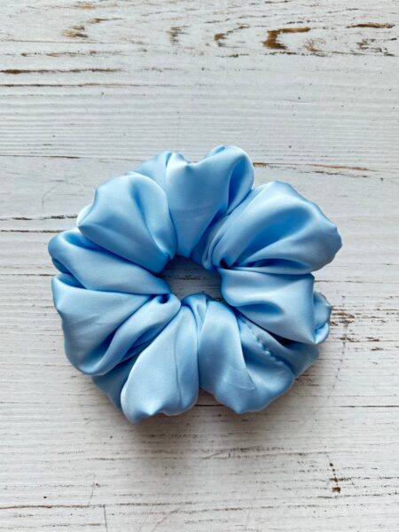 Satynowa gumka do włosów – BABYBLUE medium