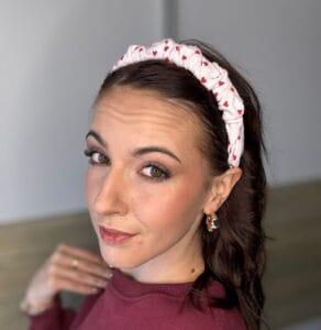 Bawełniana marszczona opaska do włosów