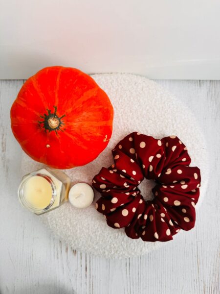 Satynowa gumka do włosów – MUCHOMOREK maxi