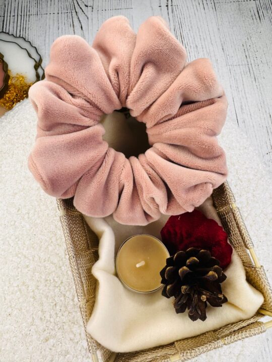 Welurowa gumka do włosów – ROSE medium