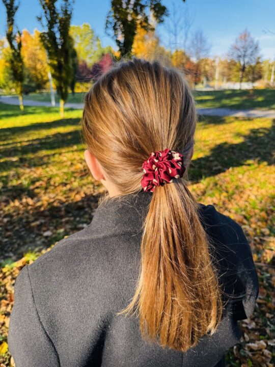 Satynowa gumka do włosów – MUCHOMOREK mini